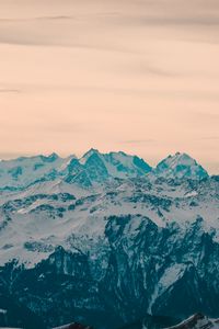 Preview wallpaper mountains, snow, mountain range, nature, landscape