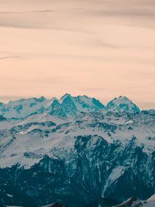 Preview wallpaper mountains, snow, mountain range, nature, landscape