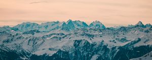 Preview wallpaper mountains, snow, mountain range, nature, landscape