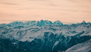 Preview wallpaper mountains, snow, mountain range, nature, landscape