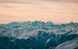 Preview wallpaper mountains, snow, mountain range, nature, landscape