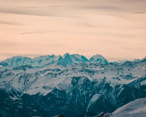 Preview wallpaper mountains, snow, mountain range, nature, landscape