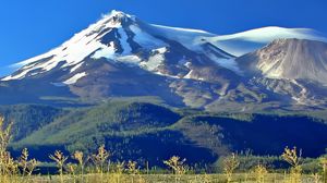 Preview wallpaper mountains, snow, peak, landscape, nature, hills