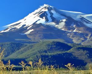 Preview wallpaper mountains, snow, peak, landscape, nature, hills