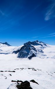 Preview wallpaper mountains, snow, peak, snowy, landscape