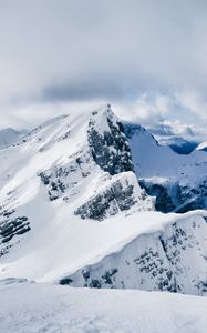 Preview wallpaper mountains, snow, peak, winter, landscape