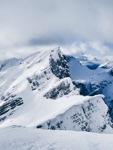 Preview wallpaper mountains, snow, peak, winter, landscape