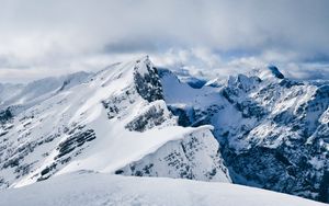 Preview wallpaper mountains, snow, peak, winter, landscape