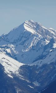 Preview wallpaper mountains, snow, peak, landscape, nature