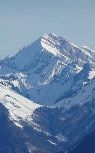 Preview wallpaper mountains, snow, peak, landscape, nature