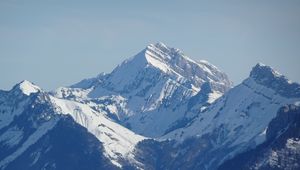 Preview wallpaper mountains, snow, peak, landscape, nature