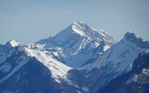 Preview wallpaper mountains, snow, peak, landscape, nature