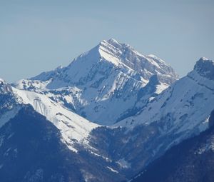 Preview wallpaper mountains, snow, peak, landscape, nature