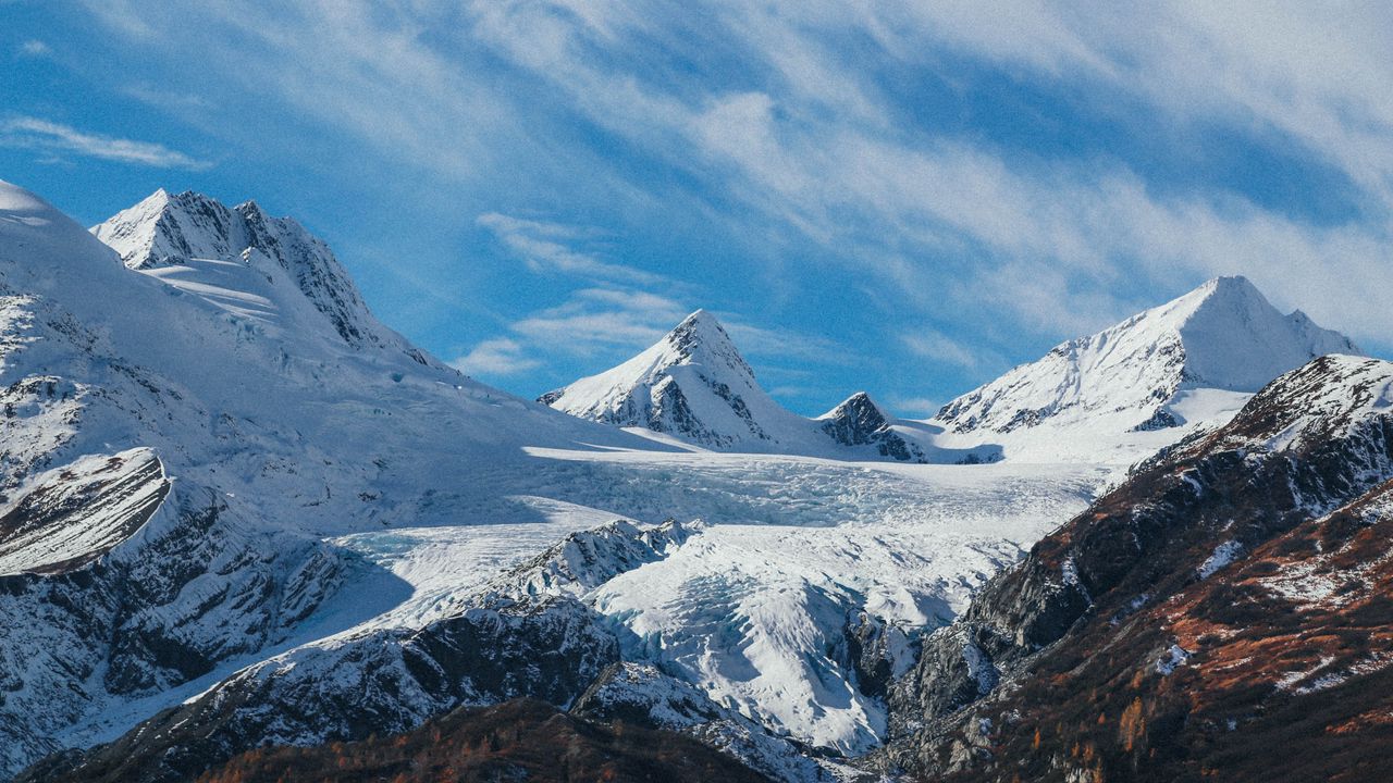Wallpaper mountains, snow, peaks, landscape