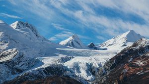 Preview wallpaper mountains, snow, peaks, landscape
