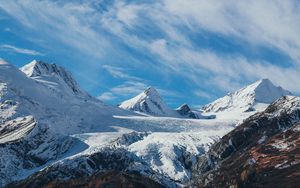 Preview wallpaper mountains, snow, peaks, landscape