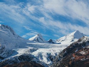 Preview wallpaper mountains, snow, peaks, landscape