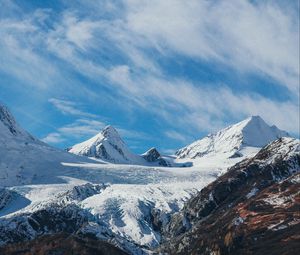 Preview wallpaper mountains, snow, peaks, landscape