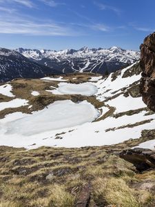 Preview wallpaper mountains, snow, peaks, landscape, nature