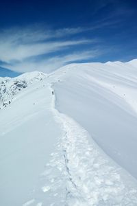 Preview wallpaper mountains, snow, peaks, trail
