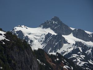 Preview wallpaper mountains, snow, relief, cascades