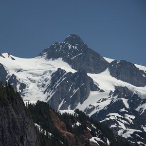 Preview wallpaper mountains, snow, relief, cascades