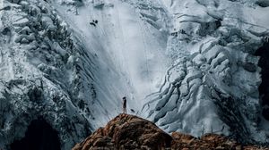 Preview wallpaper mountains, snow, sand, stones