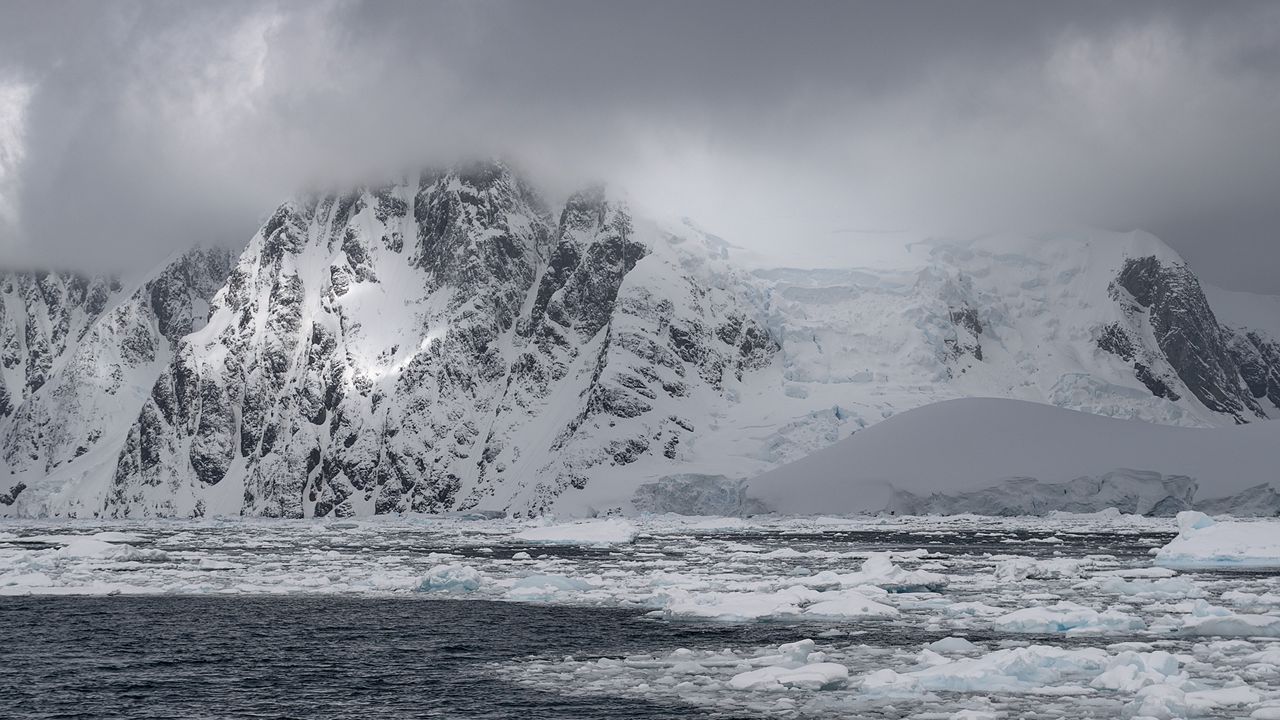 Wallpaper mountains, snow, sea, ice, nature