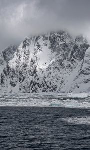Preview wallpaper mountains, snow, sea, ice, nature