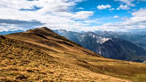 Preview wallpaper mountains, snow, slope, landscape