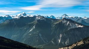 Preview wallpaper mountains, snow, slope, landscape, nature