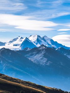 Preview wallpaper mountains, snow, slope, nature