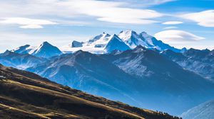 Preview wallpaper mountains, snow, slope, nature