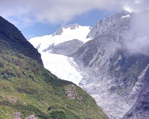 Preview wallpaper mountains, snow, slope, nature, landscape