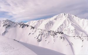 Preview wallpaper mountains, snow, slope, winter, white