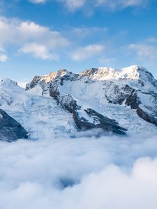 Preview wallpaper mountains, snow, slope, sunshine, nature