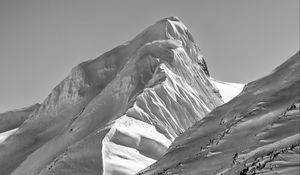 Preview wallpaper mountains, snow, slope, relief, shadows
