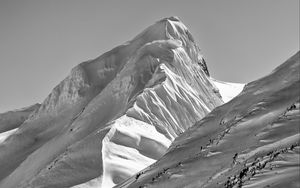 Preview wallpaper mountains, snow, slope, relief, shadows