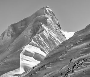 Preview wallpaper mountains, snow, slope, relief, shadows