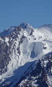 Preview wallpaper mountains, snow, slope, view, nature