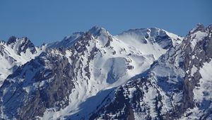 Preview wallpaper mountains, snow, slope, view, nature