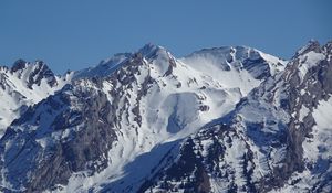 Preview wallpaper mountains, snow, slope, view, nature