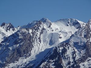 Preview wallpaper mountains, snow, slope, view, nature