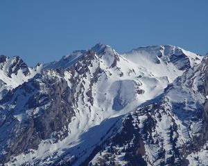 Preview wallpaper mountains, snow, slope, view, nature
