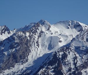 Preview wallpaper mountains, snow, slope, view, nature