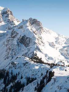 Preview wallpaper mountains, snow, snowy, peaks, mountain range