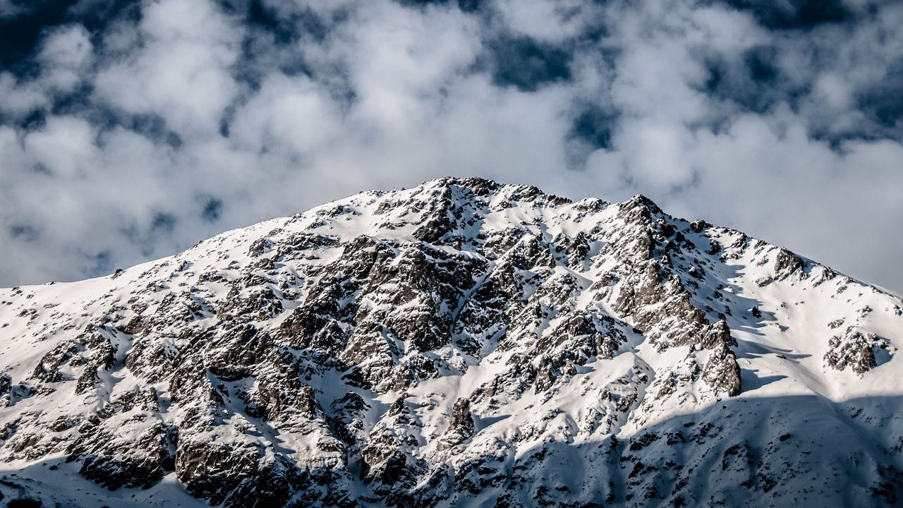 Wallpaper mountains, snow, snowy, rocks, peaks