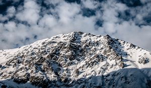 Preview wallpaper mountains, snow, snowy, rocks, peaks