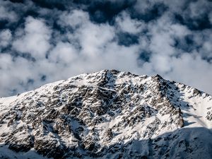 Preview wallpaper mountains, snow, snowy, rocks, peaks