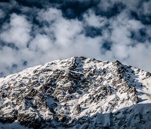 Preview wallpaper mountains, snow, snowy, rocks, peaks